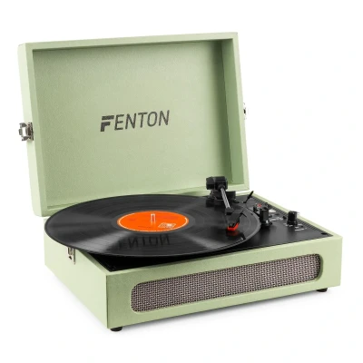 Afbeelding van Fenton RP118C retro platenspeler met Bluetooth in /out en USB Groen