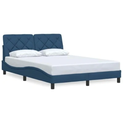 Afbeelding van vidaXL Bedframe zonder matras 120x200 cm stof blauw
