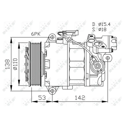 Afbeelding van Compressor, airconditioning NRF 32463