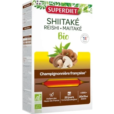 Afbeelding van Superdiet Shiitake Reishi Maitake Organic 20 Flesjes