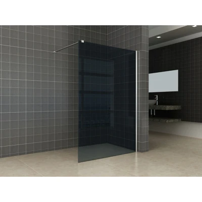 Afbeelding van Wiesbaden inloopdouche met muurprofiel 1200x2000 10mm NANO rookglas