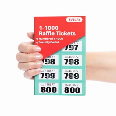 Afbeelding van evelay Garderobe Loterij 1 1000 Tombola Draw Tickets Genummerd Groen