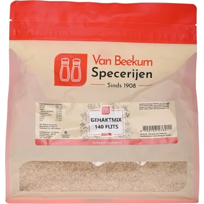 Afbeelding van Van Beekum Specerijen Gehaktmix 140 (flits) 1 kilo (hersluitbare stazak)