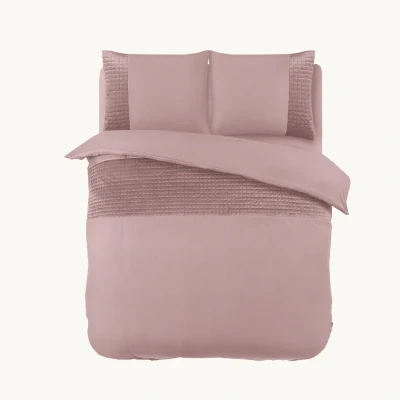 Afbeelding van Tot 70% korting Dekbedovertrek set Fluweel/Velvet Band Roze
