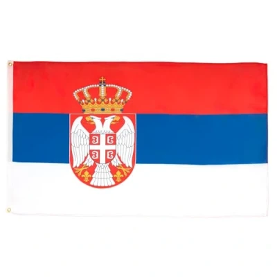 Afbeelding van Servische vlag 150x90 cm vlaggen 90 x 150 Banner 3x5 ft Licht polyester AZ FLAG