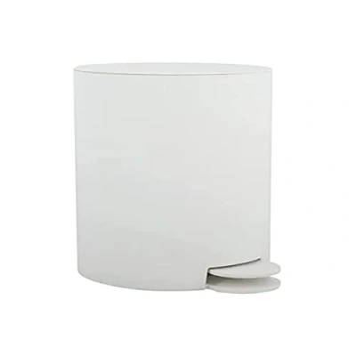Afbeelding van MSV kleine pedaalemmer kunststof wit 3L 15 x 27 cm Badkamer/toilet Pedaalemmers