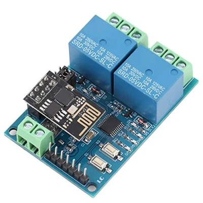 Afbeelding van DC 5V Dual Channel WiFi Relaismodule Miniatuur Twee Modi Smart Home ESP8266 Relais voor Telefoons