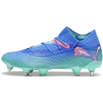 Afbeelding van Puma Future 7 Ultimate MXSG Voetbalschoenen met metalen noppen, Heren, Maat: 40.5, Bluemazing/white/electric peppermint Textiel/ synthetisch