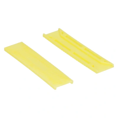 Afbeelding van Wovar Glasblokjes 24 mm breed 4 dik Geel Per 100 stuks