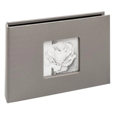 Afbeelding van walther Design fotoalbum grijs 12 foto&#039;s 10x15 cm met cover uitsparing, condoleance MA 349 X
