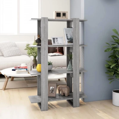 Afbeelding van Boekenkast/kamerscherm 80x30x123,5 cm grijs sonoma eikenkleurig