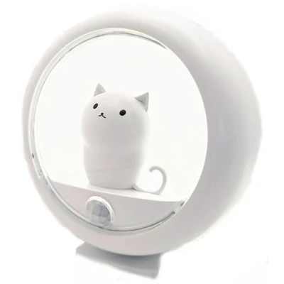 Afbeelding van SEG Kindernachtlampje Led Cat Night Light Oplaadbare bewegingssensor 3 modi Warm witte verlichting voor thuis gang trappen Magnetische wandlamp
