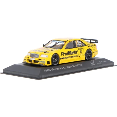 Afbeelding van Mercedes Benz C Class V6 Minichamps Modelauto 1:43 1995 Kurt Thiim Team Zakspeed Promarkt