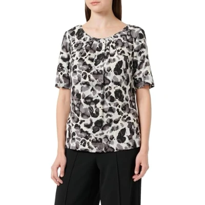 Afbeelding van s.Oliver BLACK LABEL Damesblouse met korte mouwen, wit, 38