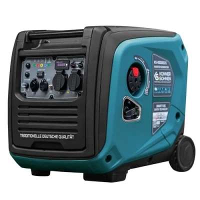 Afbeelding van Könner &amp; Söhnen, LPG/benzine inverter generator KS 4000iEG S van Söhnen. Geluidsisolerende behuizing, gas 4000 W, 2 x 16 A (230 V), USB poorten, ECONOMY modus, stroomgenerator benzine stil, EURO V