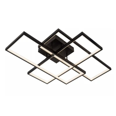 Afbeelding van Lucide LOKERO Plafonnière LED Dimb. CCT 1x60W 2700K/4000K Zwart