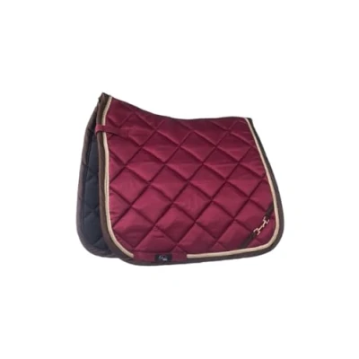 Afbeelding van Lauria Garrelli Zadeldekje Golden Gate Bit Dressuur Donkerrood Pony