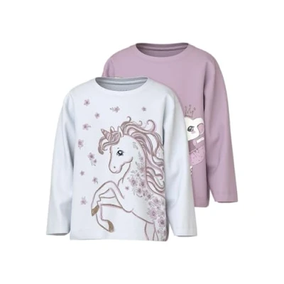 Afbeelding van Name it Nmfvaliane 2 PACK Longsleeve voor kinderen, Maat: 98, Winsome orchid