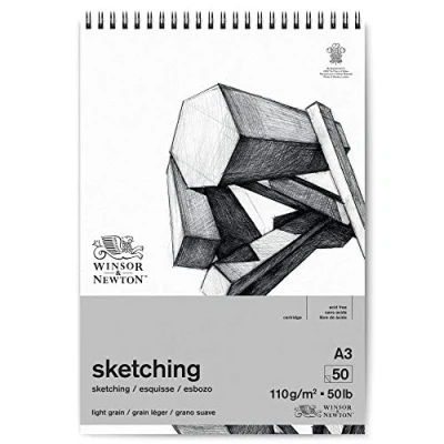 Afbeelding van Winsor &amp; Newton 6672003 Spiraalgebonden Schetspapier Extra Wit DIN A3