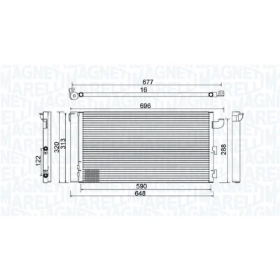 Afbeelding van Magneti Marelli Airco condensor 350203857000