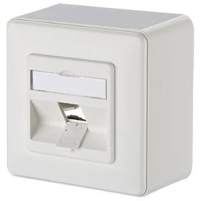 Afbeelding van Metz Connect 130B10D10002 E Netwerkdoos Opbouw (op muur) Zonder connectoren 1 poort Zuiver wit