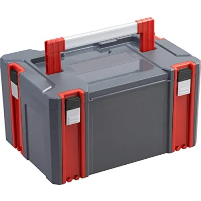 Afbeelding van Connex Systembox maat L 34 liter volume 80 kg draagvermogen individueel uitbreidbaar systeem stapelbaar van robuuste kunststof/stapelbox/gereedschapskist / COX566202