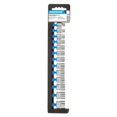 Afbeelding van Silverline Zeskantige 3/8&quot; metrische doppen set, 13 delig 6 21 mm