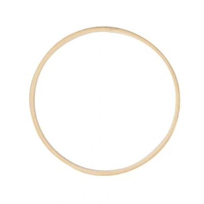 Afbeelding van INVEES Houten Bamboe Bloemen Hoepel, Macrame Craft Hoop Ringen voor DIY Krans Decor, Ambachten Maken (40cm)