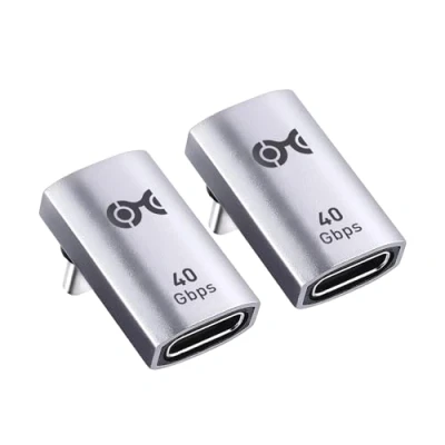Afbeelding van Cable Matters 2 pack, USB C 40 Gbps rechthoek adapter