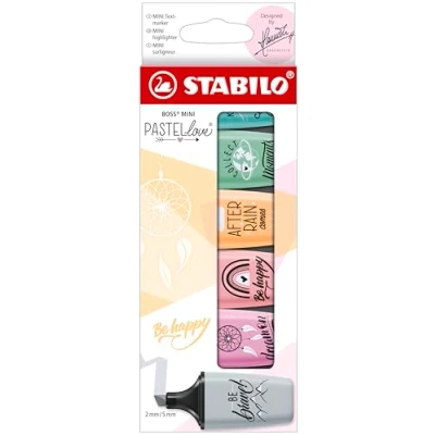 Afbeelding van Markeerstift STABILO BOSS mini Pastellove assorti etui à 6 stuks