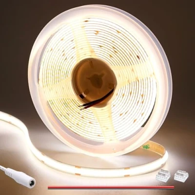 Afbeelding van GOMING 12V COB LED striplicht Natuurlijk Wit 4000K 5M 1560LEDs 11W/M CRI 93+ Uniforme Emissie Flexibel IP20 Niet Waterdicht bandlichten voor DIY Slaapkamer Keuken Home Decor(Geen Voeding)