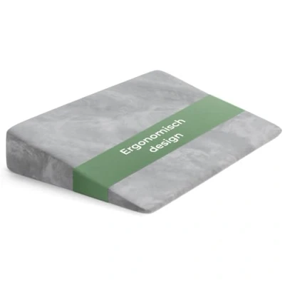 Afbeelding van Wigkussen voor bed en bank, matraswig rugkussen reflux gerds, rugleuning verbeterde doorbloeding, anti refluxkussen, slaapverhoging, wighoofdkussen, zwangerschapskussen (Grijs, 80*68*1)