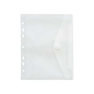 Afbeelding van FolderSys A5, 40156 04_SML, klittenbandsluiting, plakrand, PP kleurloos transparant, 10 stuks
