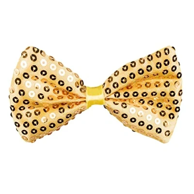 Afbeelding van Boland Vlinderstrik Spangles Goud Volwassenen Mannen Glitter and Glamour