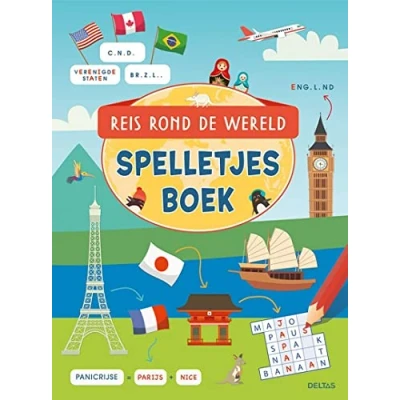 Afbeelding van Reis rond de wereld spelletjesboek