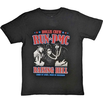 Afbeelding van Run DMC Raising Hell Americana Heren T shirt 2XL Zwart