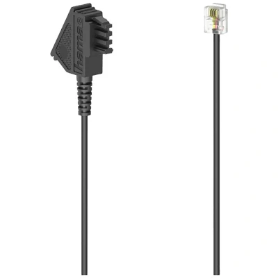 Afbeelding van Hama Telefoon (analoog) Aansluitkabel [1x Telefoonstekker Duitsland (TAE F) 1x RJ11 stekker 6p4c] 15 m Zwart