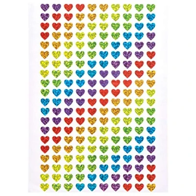 Afbeelding van Baker Ross AR958 Mini hologramstickers &quot;harten&quot; (400 stuks) voor kinderen om te knutselen en vorm geven,gesorteerd
