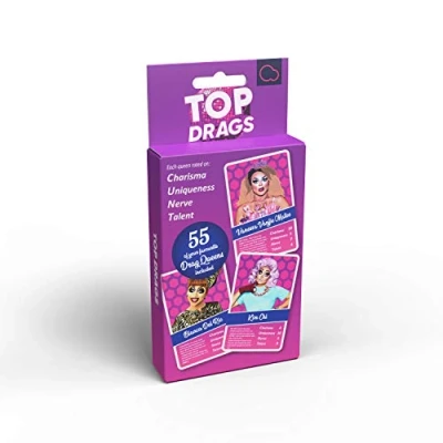 Afbeelding van Top Drags spel Drag Queen Trumps Comedy kaartspel geschikt voor familie, jongeren en volwassenen