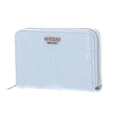 Afbeelding van GUESS Adi SLG Zip Around Portemonnee Wallet M Sky Blue