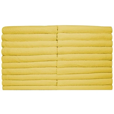 Afbeelding van NatureMark Set van 20 badstof gastendoekjes, 30 x 50 cm, 100% katoen, geel