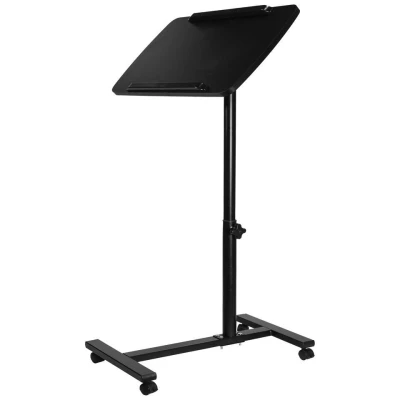 Afbeelding van QUVIO Verstelbare laptop bijzet tafel Zwart