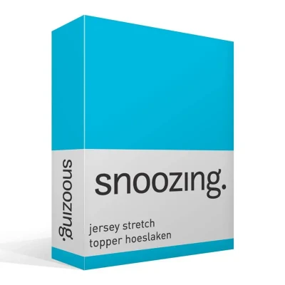 Afbeelding van Snoozing Jersey Stretch Topper Hoeslaken Eenpersoons 70/80x200/220 cm Turquoise