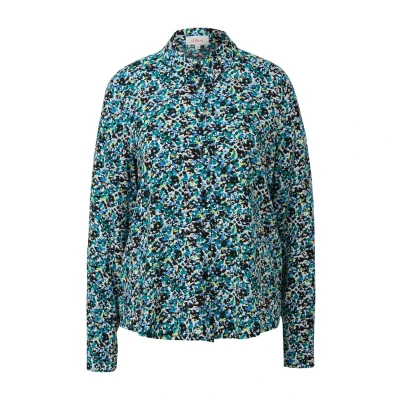 Afbeelding van s.Oliver Gemusterte Overhemdblouse, Dames, Maat: 46, Mehrfarbig