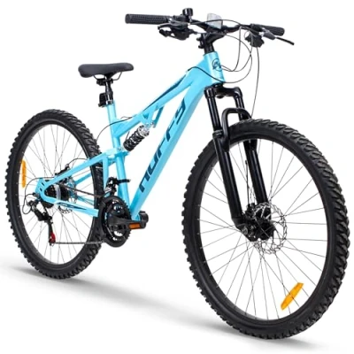Afbeelding van Huffy Marker Volledig geveerde mountainbike 21 versnellingen Shimano 26 inch medium Blauw Fiets