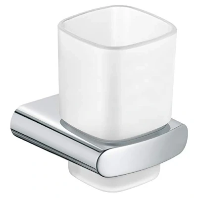 Afbeelding van KEUCO ELEGANCE glashouder, echt kristalglas mat, verchroomd, 11650019000