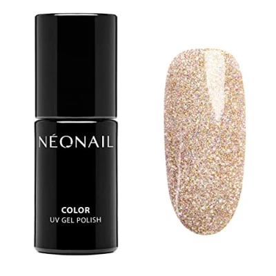 Afbeelding van Neonail uv nagellak, 7,2 ml, Gold Holo Vibes kleuren, lak, glitter, gel, nagels, nageldesign, Shellac