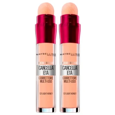 Afbeelding van 2 x Maybelline concealer, vloeibaar, veelzijdig bruikbaar, kleur 121 Light Honey correctiepen