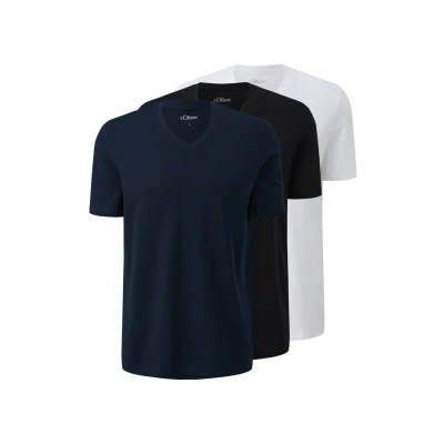 Afbeelding van s.Oliver 3PACK Tshirt basic, Heren, Maat: Small, Mehrfarbig