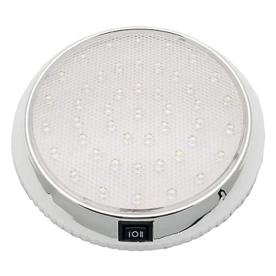 Afbeelding van Riloer Led plafondlamp, 12 V, autokoepel, interieurdaklamp voor caravan, camper, boot, keuken, woonkamer met 46 ledlampen, wit
